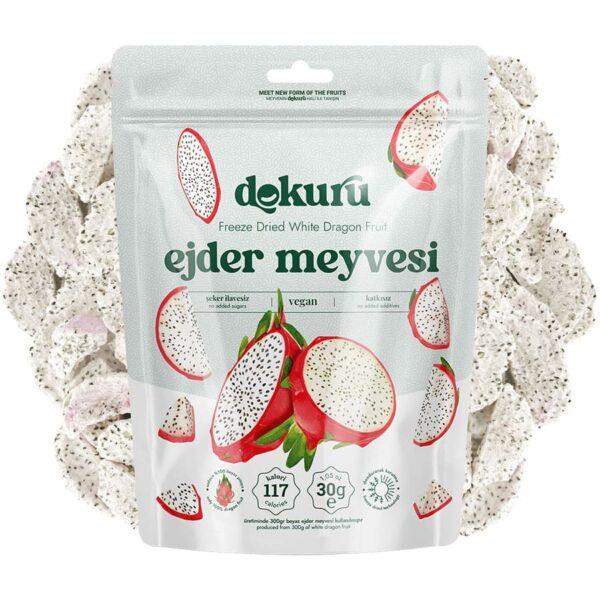 Dokuru Dondurularak Kurutulmuş Beyaz Ejder Meyvesi 30 grDokuru