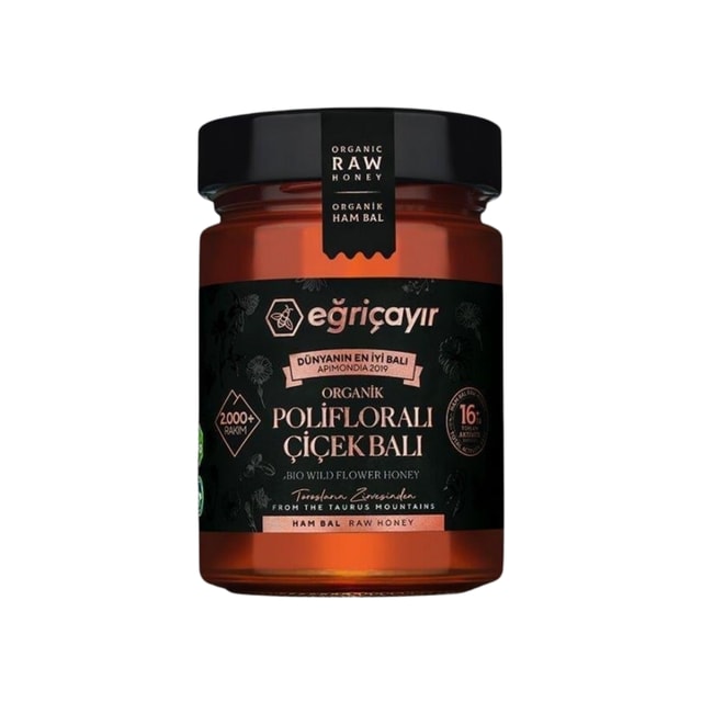 Eğriçayır Organik Polifloralı(Çok Çiçekli) Bal 450 grEğriçayır