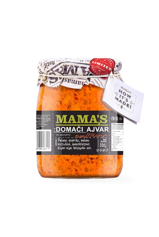 Mama's Ajvar Acısız 550 grMAMA'S