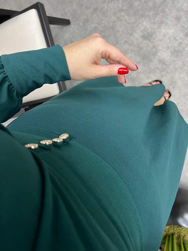 Adel Prenses Model Elbise Zümrüt