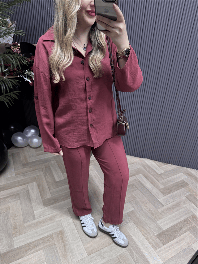 Adel Tensel Kumaş Takım Bordo