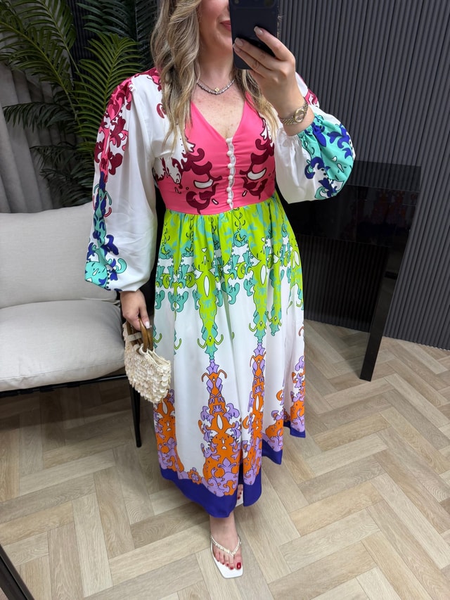 İthal Marka Model Desenli Tasarım Elbise