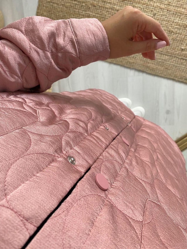 Kapitone Mevsimlik Ceket Pembe