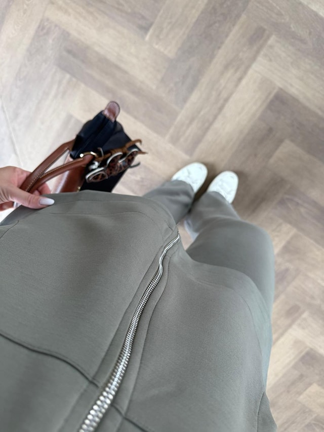 Kapüşonlu Modal Fit Eşofman Takımı Haki