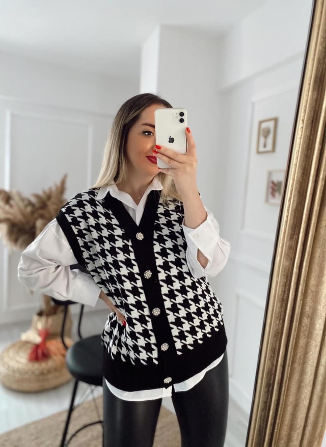 Kazayağı Desen Süveter