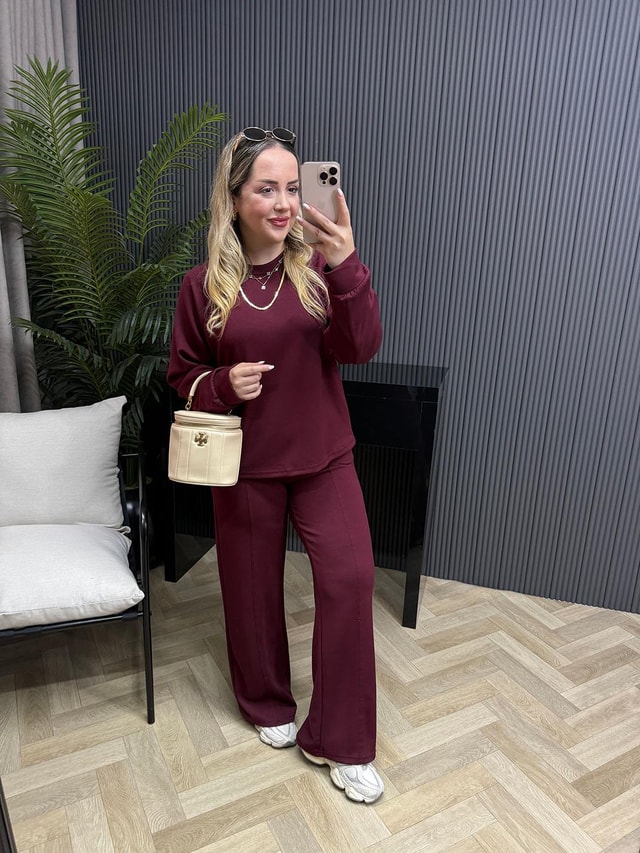 Luna Orj Marka Model Fit Takım Bordo