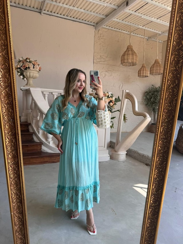 Melissa İthal Tasarım Elbise Mavi
