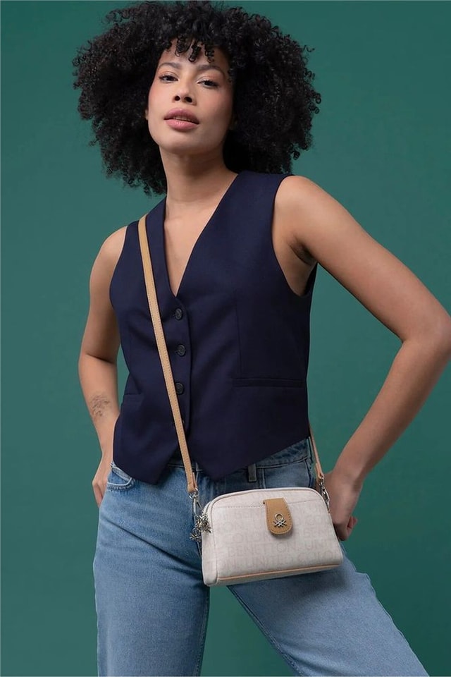 Benetton Monogram Kadın Çapraz Askılı Çanta