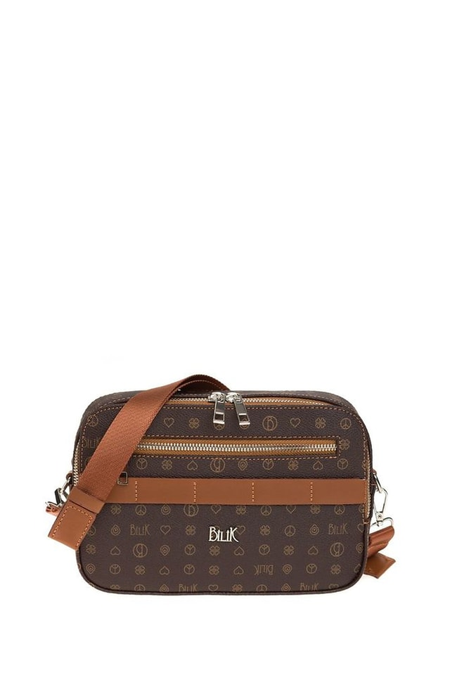 Bilik Deri Monogram Kadın Çapraz Askılı Çanta