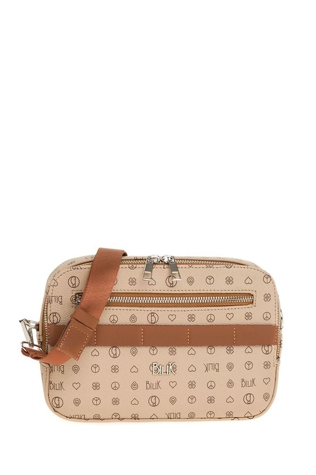 Bilik Deri Monogram Kadın Çapraz Askılı Çanta