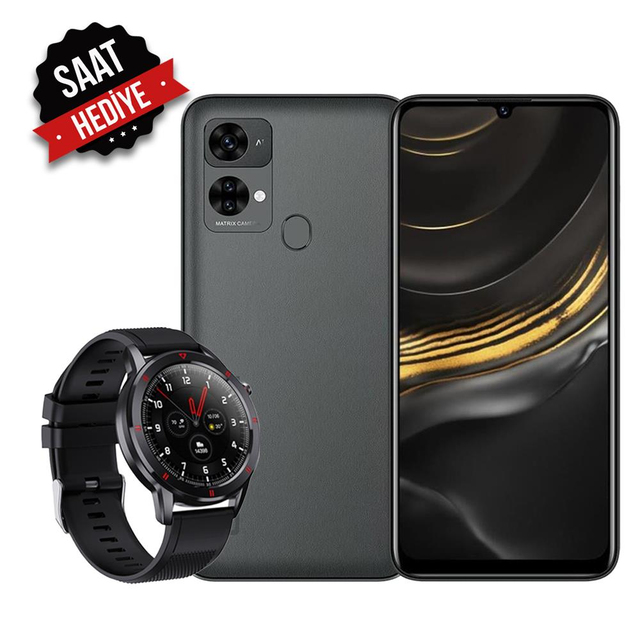 Oukıtel C33  256 GB Gray (Sıfır) + Case 4U C1 Black Akıllı Saat  İkinci El (12 Ay Garantili)