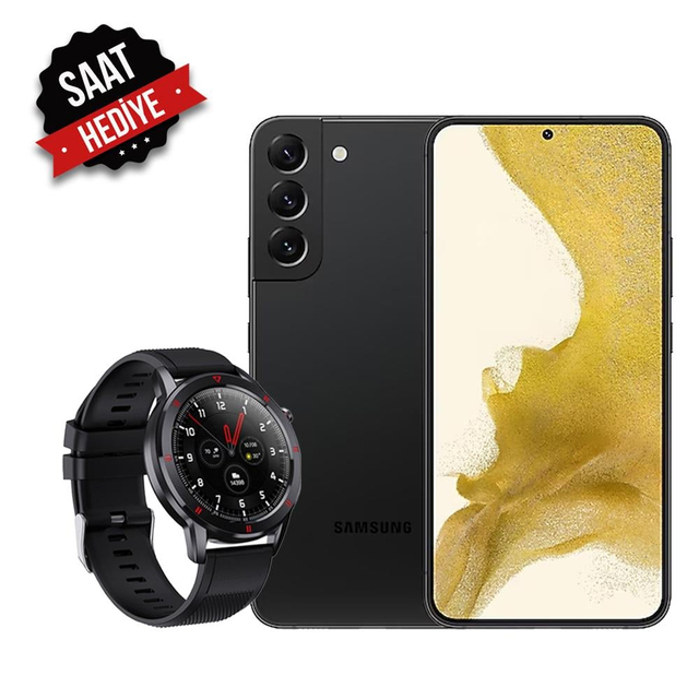 Yenilenmiş Samsung Galaxy S22 Plus Black 256GB B Kalite + İkinci El Case 4U C1 Akıllı Saat Black (12 Ay Garantili)