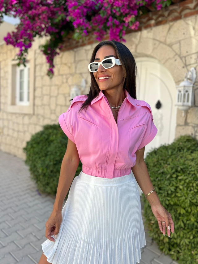 2089 Zımba Detaylı Ceket Bluz 2089 Zımba Detaylı Ceket Bluz