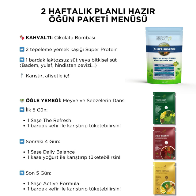 2 Haftalık Planlı Öğün Paketi