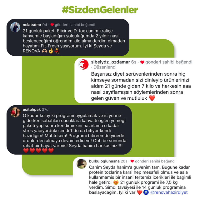 21 Günlük Planlı Hazır Öğün Paketi (2 Ana + 1 Ara Öğün İçerir)