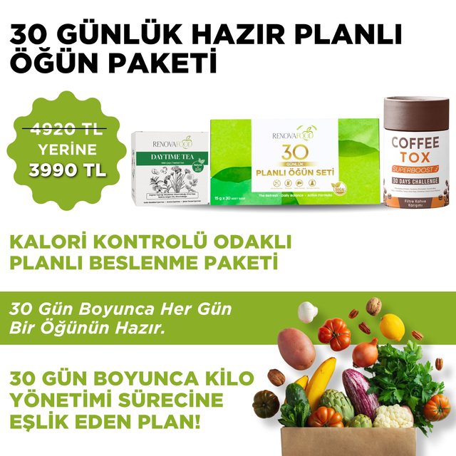 30 Günlük Planlı Hazır Öğün Paketi