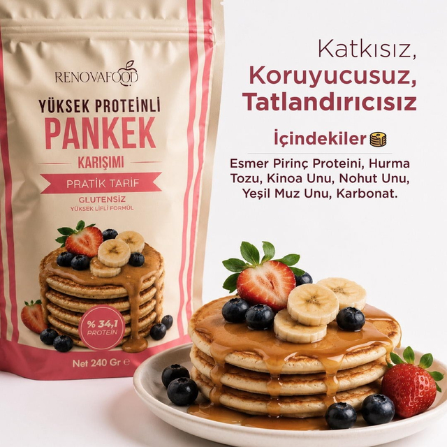 Yüksek Proteinli Pankek Karışımı