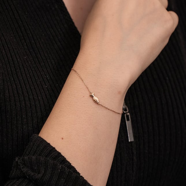 Fish Solid Gold Bracelet