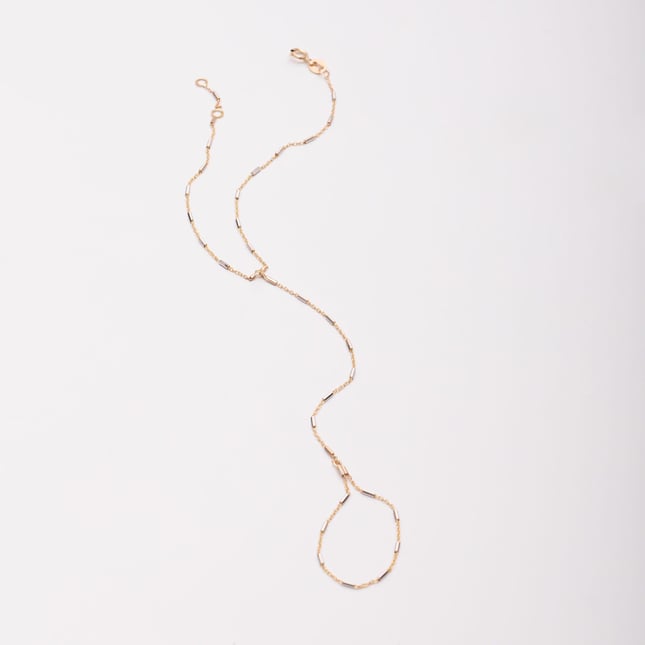 Tube Solid Gold Hand Chain