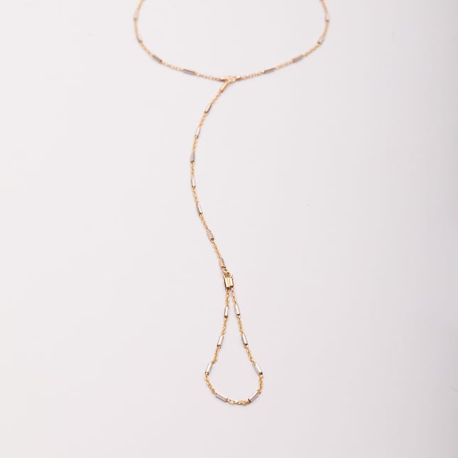 Tube Solid Gold Hand Chain