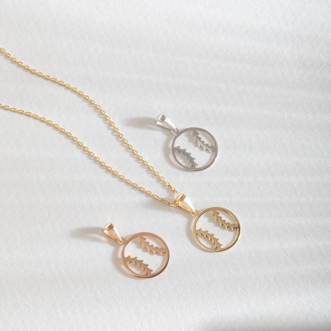 Dainty Baseball Solid Gold Necklace