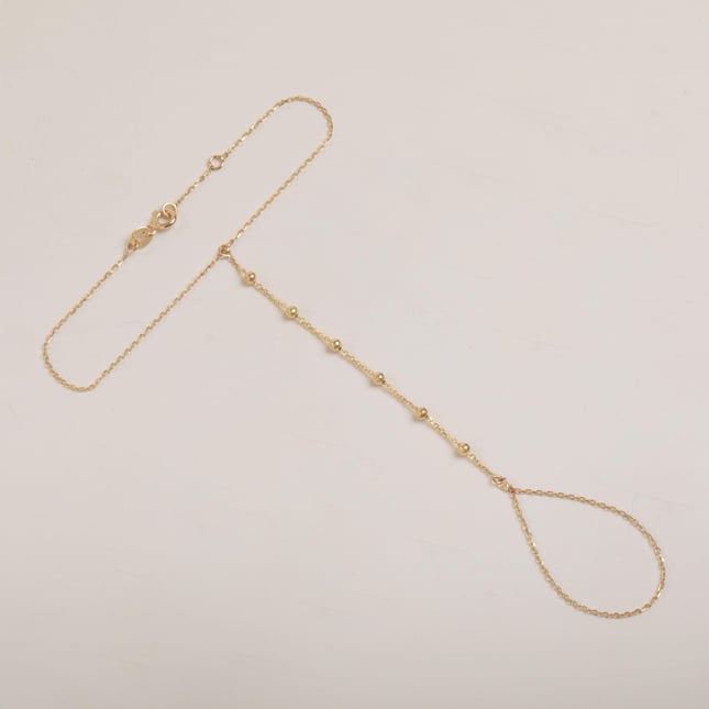Ball Solid Gold Hand Chain