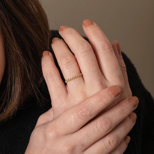 Rope Braid Solid Gold Ring