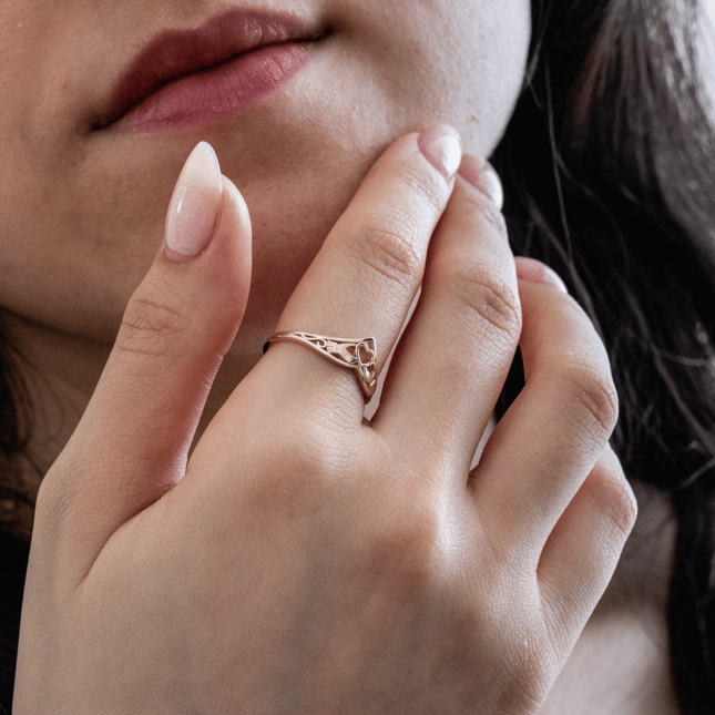 Claddagh Heart Solid Gold Ring
