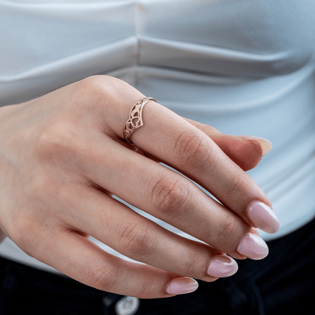 Claddagh Heart Solid Gold Ring