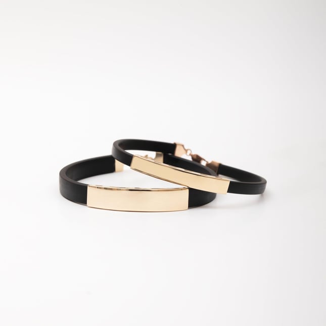 Engraved Solid Gold Bracelet