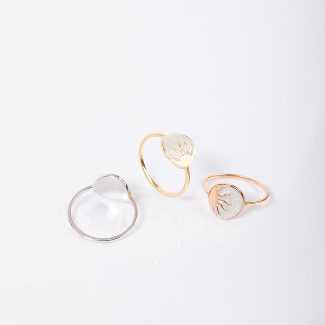 Solid Gold Sun Ring