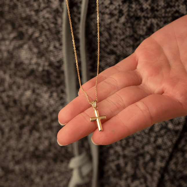 Cross Solid Gold Necklace