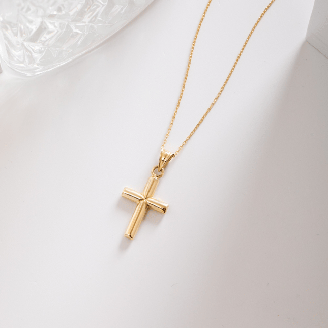 Cross Solid Gold Necklace