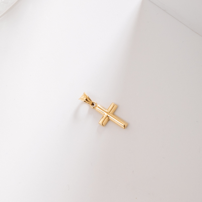 Cross Solid Gold Necklace