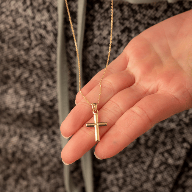 Cross Solid Gold Necklace