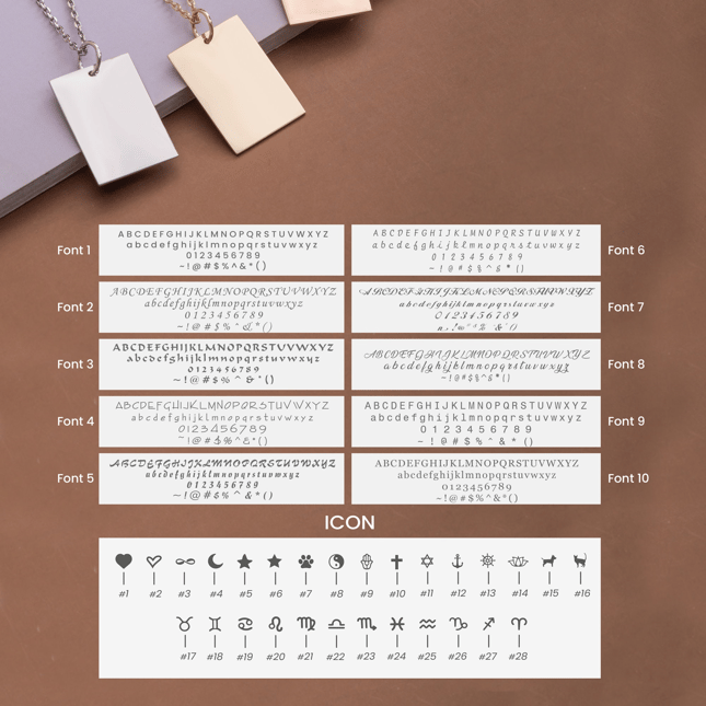 Personalized Custom Engraved Rectangular Plate Solid Gold Necklace