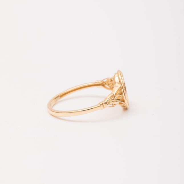 Custom Oval Engraved Name Pinky Band Solid Vintage Signet Gold Ring