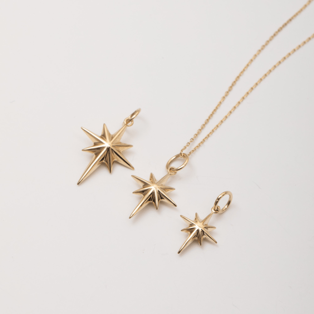 North Star Solid Gold Necklace