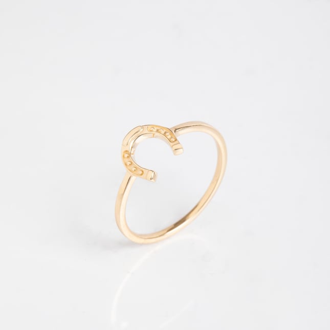 Horseshoe Solid Gold Ring