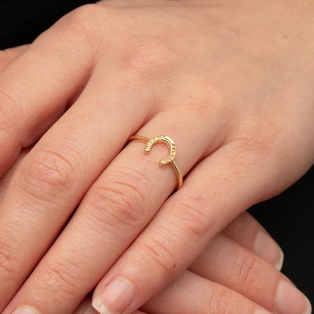 Horseshoe Solid Gold Ring