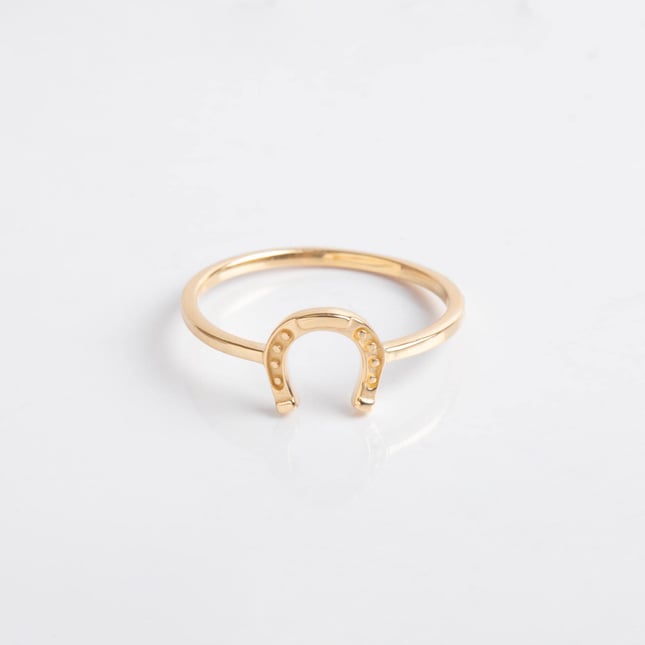 Horseshoe Solid Gold Ring
