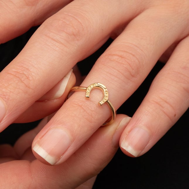 Horseshoe Solid Gold Ring