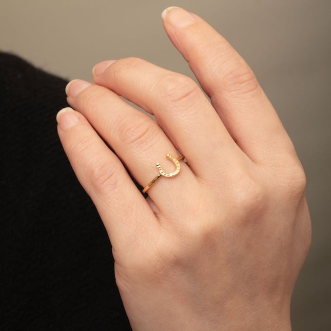 Horseshoe Solid Gold Ring