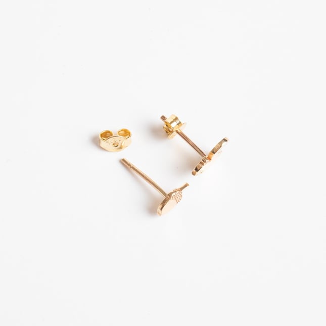 Squirrel Stud Solid Gold Earring