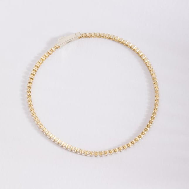 Tennis Solid Gold Bracelet