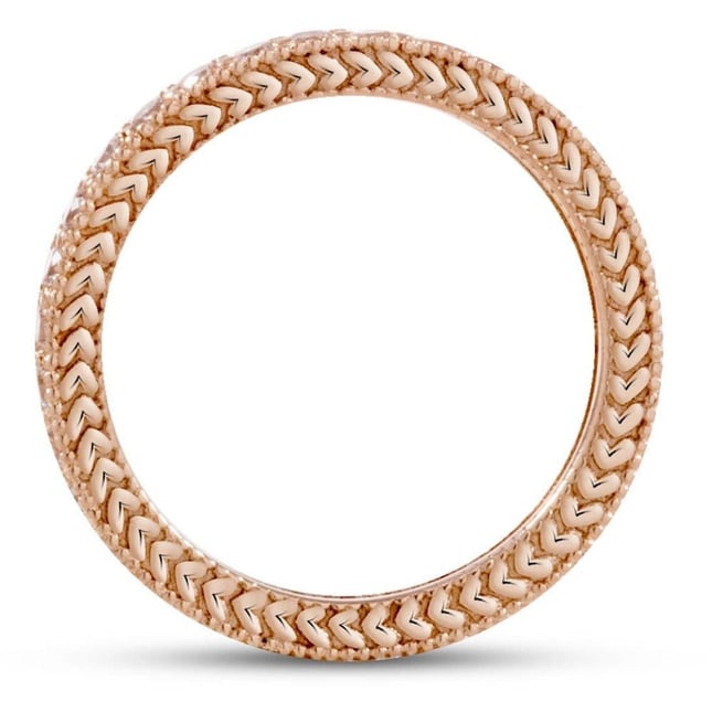 Pear CZ Full Eternity Solid Gold Ring