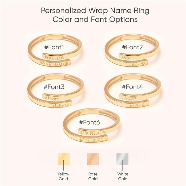 Initial Bypass Solid Gold Ring
