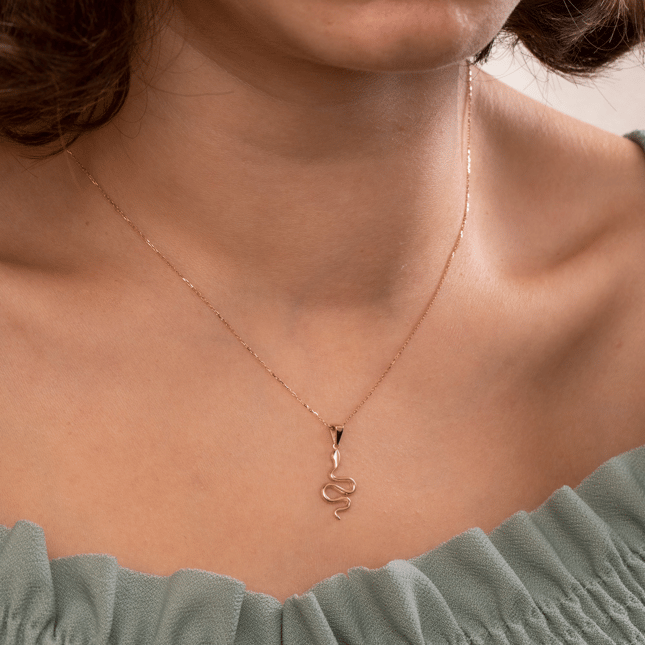 Snake Solid Gold Necklace