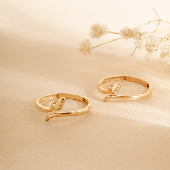 Snake Wrap Solid Gold Ring