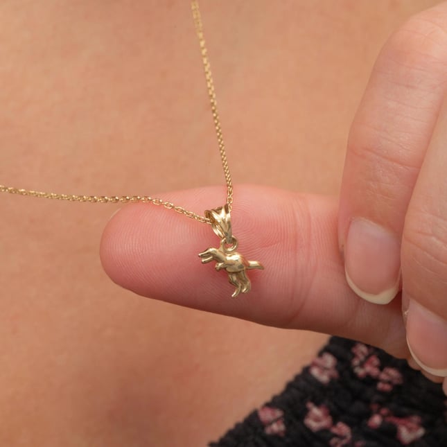 Dinosaur Solid Gold Necklace